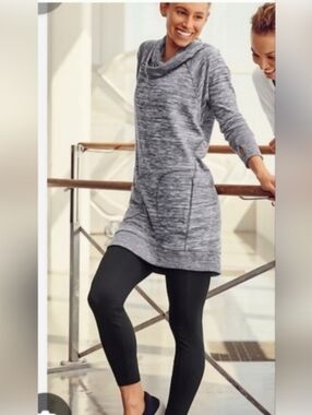 Gray Cowl Neck Athleta Dress  Tunic Sz S